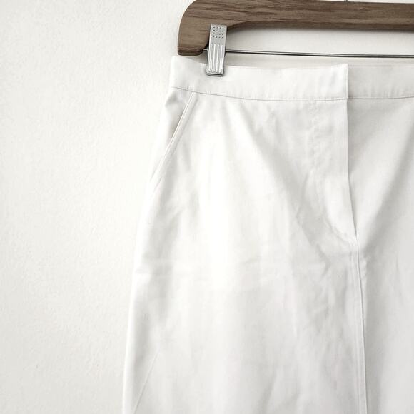 EMPORIO ARMANI LONG A-LINE  WHITE SKIRT 38/S M - Picture 3 of 13